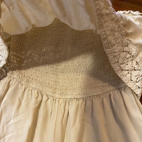 Japna Cream strapless Summer Jumper Flare Ankle Leg 100% Rayon - Picture 7 of 10